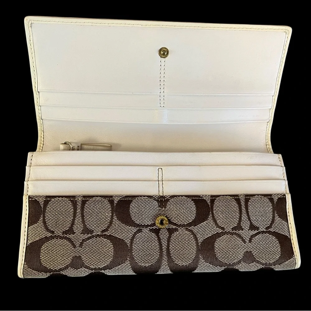 Y2K Coach Signature Multi-Color Stripe Envelope Wallet